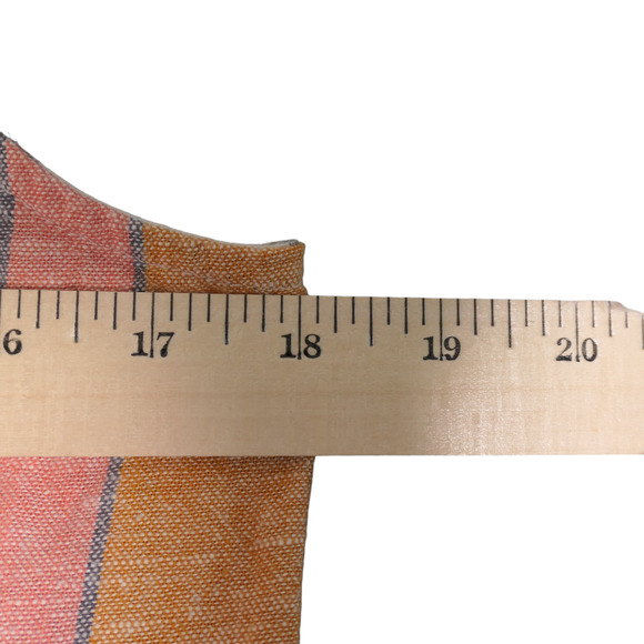 BP Jumpsuit Womens M Ivory Striped Wide Leg Pockets Linen Blend Gauzy Beachy - Picture 8 of 11